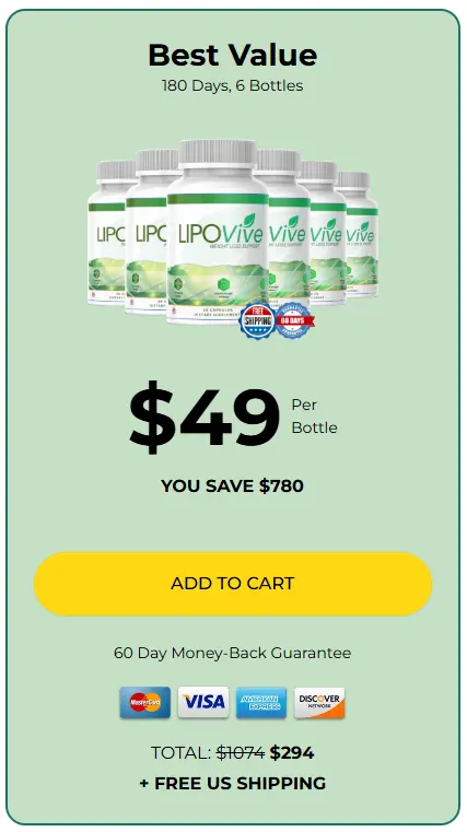 Buy LipoVive 6 Bottles